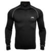 FEFLOGX Sportswear Longsleeve Pure, schwarz. Sport-Sweater, Sport Pullover für Fitness, Joggen, Kampfsport und mehr, vordere Ansicht. Sportkleidung Herren. FFX Functional Longsleeve Pure