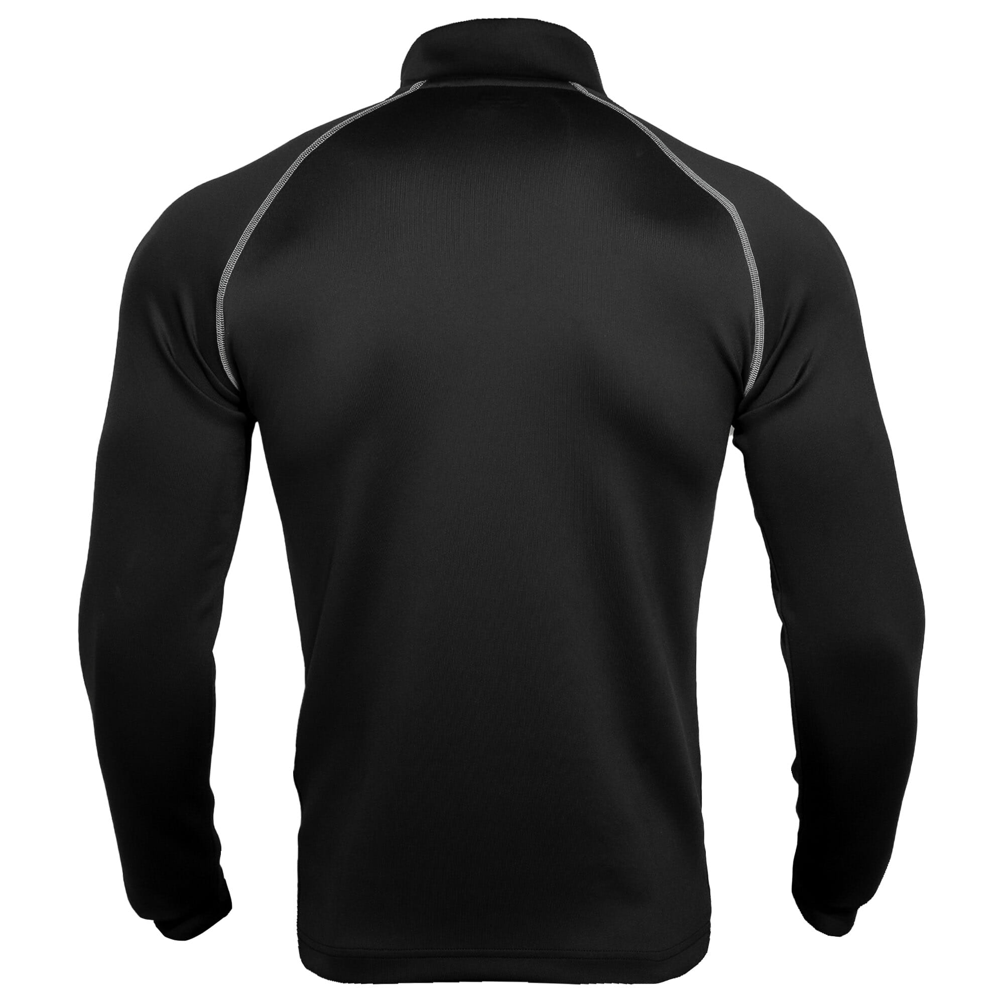 FEFLOGX Sportswear Longsleeve Pure, schwarz. Sport-Sweater, Sport Pullover für Fitness, Joggen, Kampfsport und mehr, hintere Ansicht. Sportkleidung Herren. FFX Functional Longsleeve Pure
