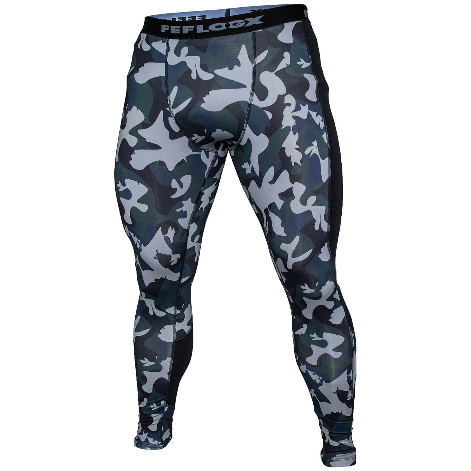 FEFLOGX Sportswear Camouflage Leggings Pure, Tights weißes Ghost-Foto (1). FFX Camouflage Leggings Pure