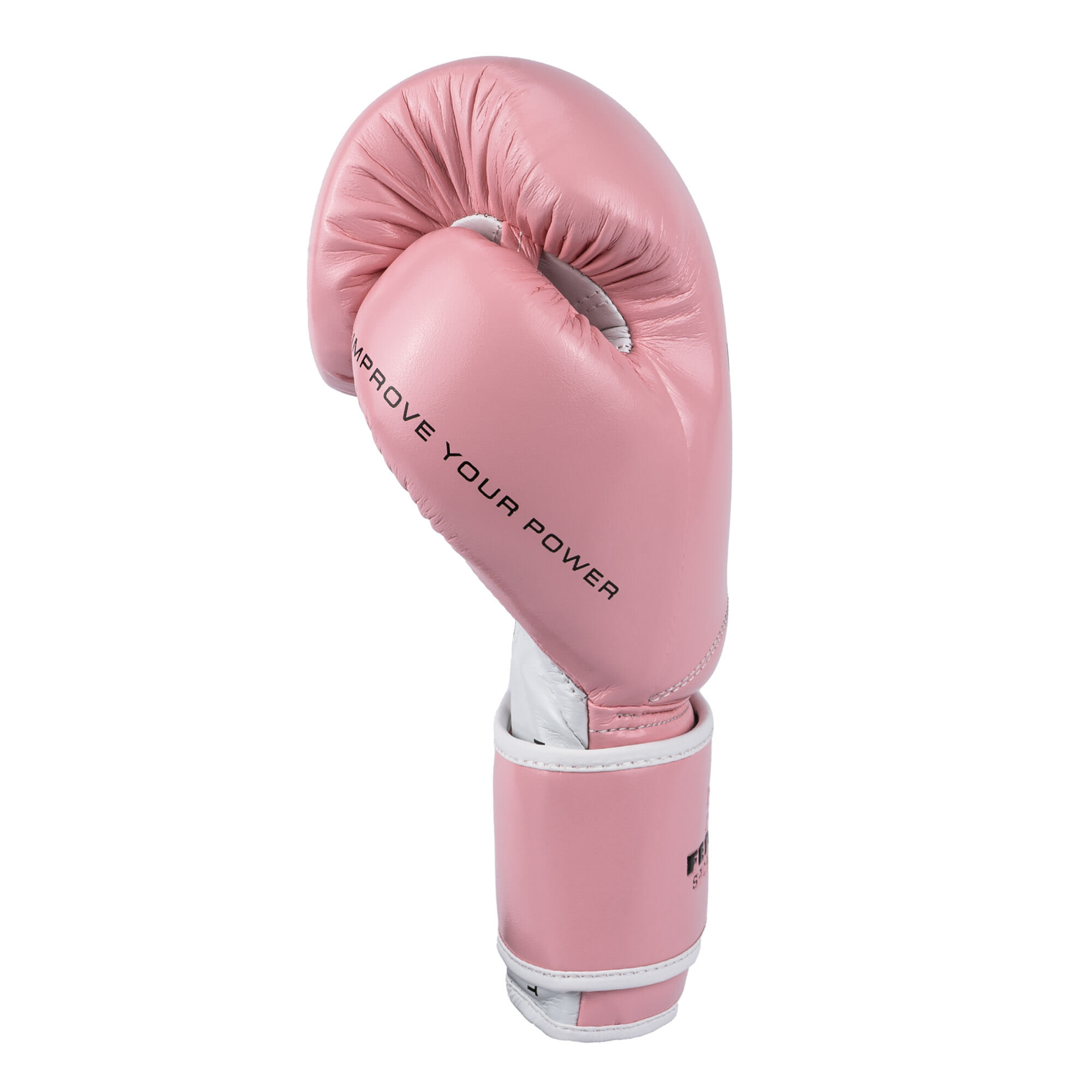 FFX Pro Boxhandschuhe Performance Striker von FEFLOGX Sportswear. Professionelle Kick Box Handschuhe, ultra hochwertig, Boxing-Gloves für max. Power, Kickbox Handschuhe, Muay Thai Handschuhe, Boxen Handschuhe Sparring, Boxsack-Handschuhe. Größen: 8oz, 10 oz, 12 oz, 14 oz, 16 oz. Farben: schwarz, rosa, olivgrün & weiß. Foto der Seite eines rosa Boxhandschuhs. FFX High-Level Multi Mundschutz Pro Fight Performance