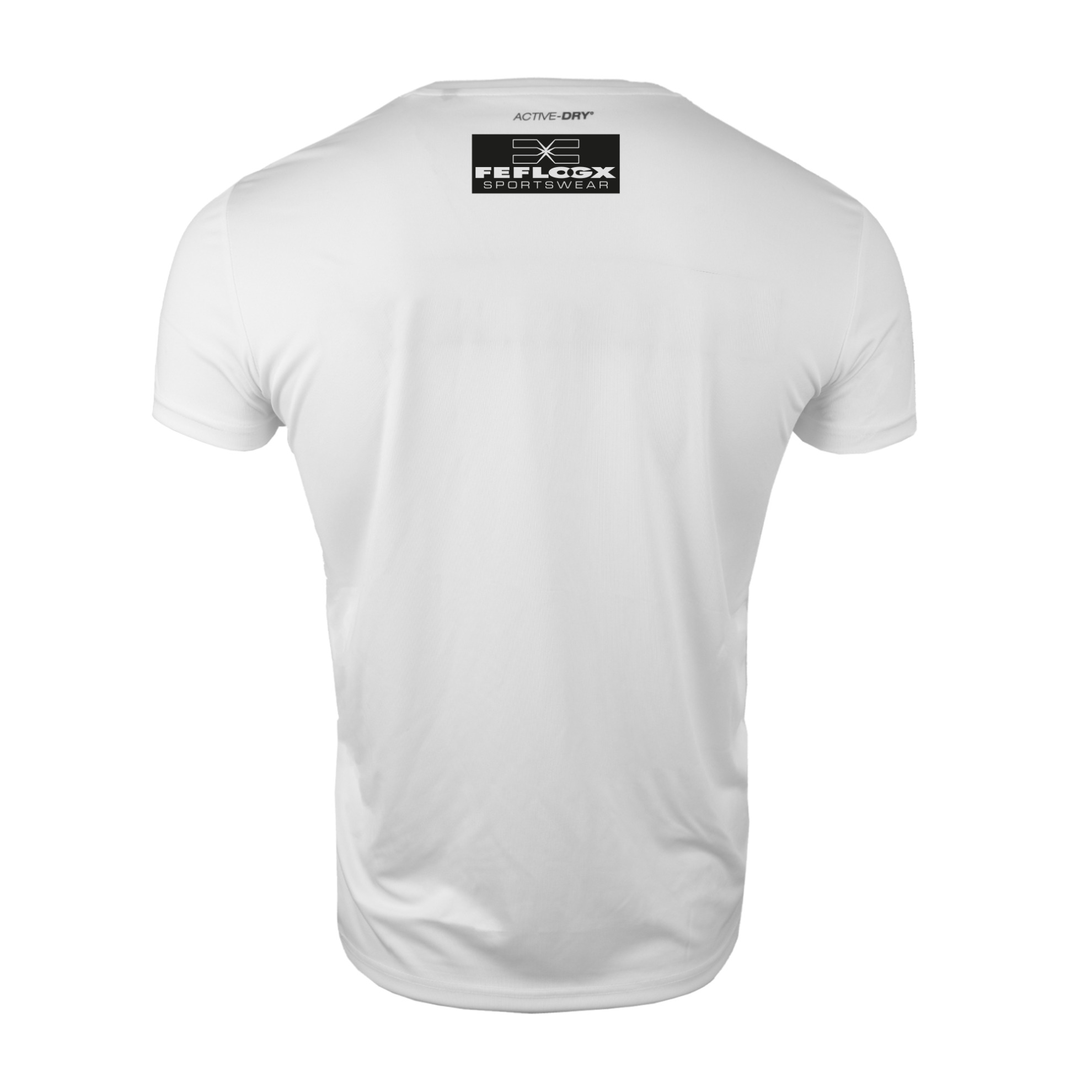 FFX Mixed Martial Arts MMA T-Shirt Fight Striker by FEFLOGX Sportswear, Sportshirt super bequem, hoch komfortables Basic Lifestyle T Shirt, High Performance Sportshirt, UFC MMA Shirt, UFC, MMA T Shirt, Herren Shirt, Damen Shirt, Mixed Martial Arts Shirt (MMA), großer Schriftzug untereinander, für Herren, Damen, Unisex, in weiß & schwarz, Rückseite weißes Shirt. FFX Pro MMA Shirt Extreme Strike