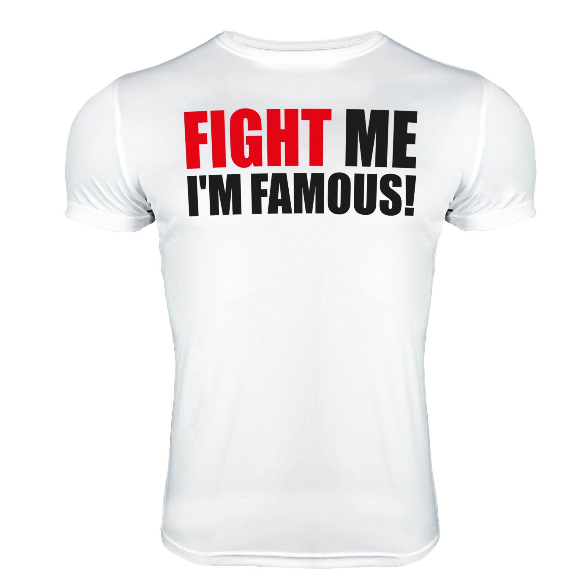 Mad Max Coga Fanshirt Vorderansicht, Fight Me I´m Famous, PFL MMA, MMA Spirit X FEFLOGX Sportswear, Frankfurt am Main. FFX Support-Shirt PFL MMA NFC Fighter Mad Max Coga