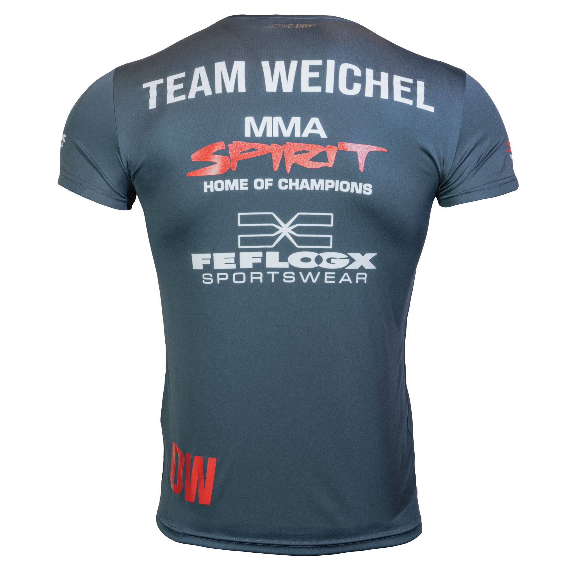Support-Shirt, Fan-Shirt Bellator Fighter und FEFLOGX Sportswear Fighter Daniel Weichel, hintere Ansicht. FFX Support-Shirt Bellator MMA Fighter Daniel Weichel