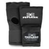 Gel Bandagen Handschuhe FEFLOGX Sportswear. Gel Handschuhe, Boxbandagen, super-bequem, hervorragende Performance & langlebiger Verschluss. Schwarz vorne & hinten Ansicht. FFX Performance Gel Bandagen Handschuhe Superior Striker