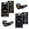 Hoch-professioneller Multi Zahnschutz Excellent Striker von FEFLOGX Sportswear, Profi MMA Mundschutz Boxen Zahnschutz MMA Kampfsport Mouthguard, multifunktional vielseitig einsetzbar, Muay-Thai, Kampfsport Mundschutz Kickboxen, Rugby & viele mehr, für jegliche Kontaktsportarten & Kampfsportarten, höchster Komfort & erstklassige Atemwegskanäle, max. bester Schutz, mit sehr hygienischer Aufbewahrungsbox & Anleitung auf der Verpackung, mit FFX Logo in gold & weiß (2). FFX Superior Profi Zahnschutz Excellent Striker