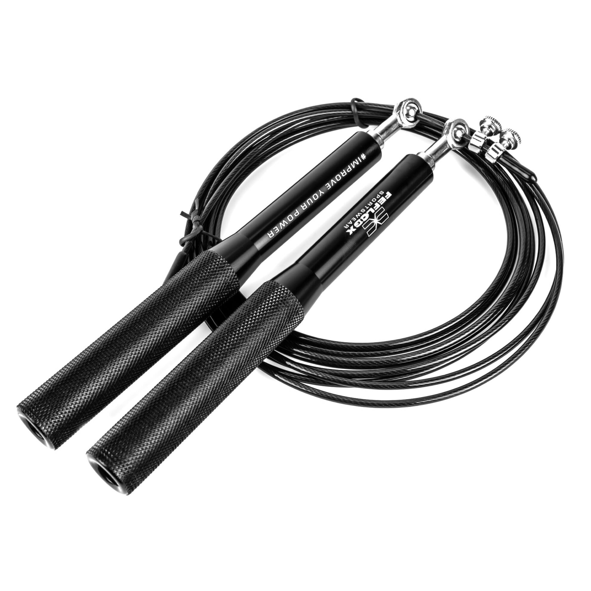 Premium Profi Springseil Rapid Movement by FEFLOGX Sportswear. 3m Länge & Größenverstellbar. Hochwertigstes & professionelles Rope Skipping Seil. Seilspringen auf höchstem Niveau für eine exzellente Performance, Sport Springseil Fitness Erwachsene & Kinder, Box-Springseil, MMA, Kampfsport, Kickboxen, Yoga & in jede andere Sportart optimal einsetzbar. Skipping Rope by FFX mit Kugellager & Dreh-Verschluss zum einfachen Einstellen der Länge (4). FFX Pro Speed Springseil Sport Rapid Movement