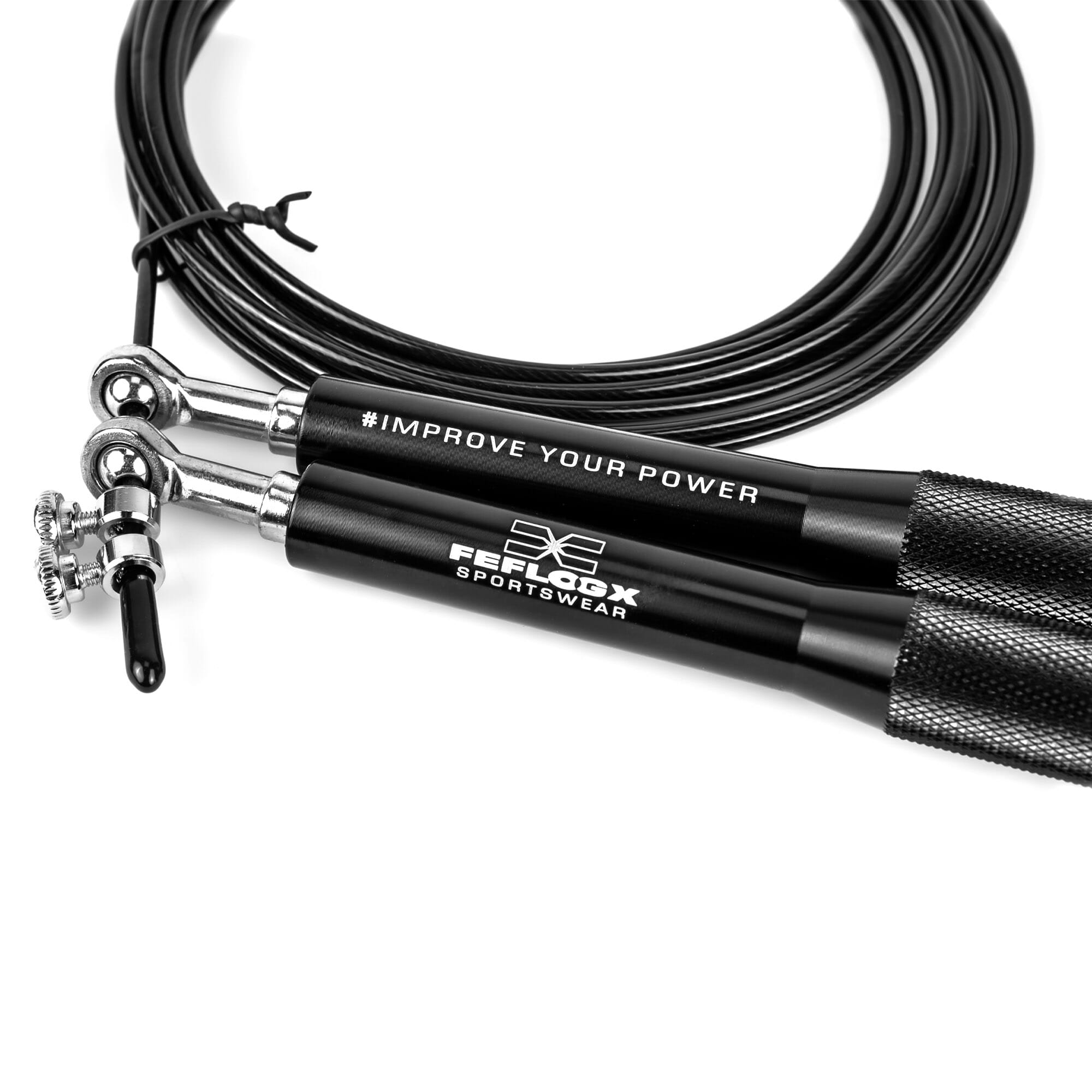 Premium Profi Springseil Rapid Movement by FEFLOGX Sportswear. 3m Länge & Größenverstellbar. Hochwertigstes & professionelles Rope Skipping Seil. Seilspringen auf höchstem Niveau für eine exzellente Performance, Sport Springseil Fitness Erwachsene & Kinder, Box-Springseil, MMA, Kampfsport, Kickboxen, Yoga & in jede andere Sportart optimal einsetzbar. Skipping Rope by FFX mit Kugellager & Dreh-Verschluss zum einfachen Einstellen der Länge (2). FFX Pro Speed Springseil Sport Rapid Movement