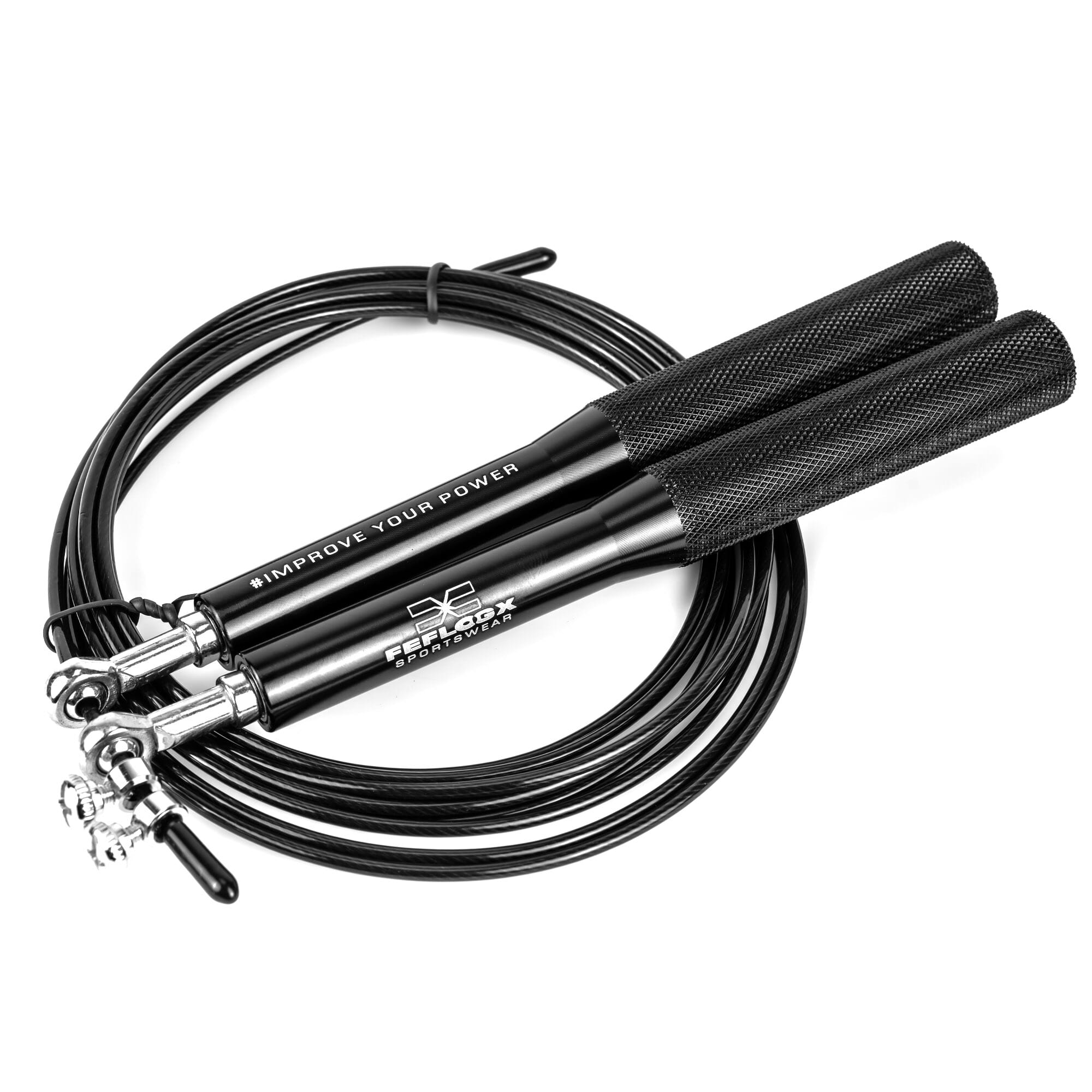 Premium Profi Springseil Rapid Movement by FEFLOGX Sportswear. 3m Länge & Größenverstellbar. Hochwertigstes & professionelles Rope Skipping Seil. Seilspringen auf höchstem Niveau für eine exzellente Performance, Sport Springseil Fitness Erwachsene & Kinder, Box-Springseil, MMA, Kampfsport, Kickboxen, Yoga & in jede andere Sportart optimal einsetzbar. Skipping Rope by FFX mit Kugellager & Dreh-Verschluss zum einfachen Einstellen der Länge. FFX Pro Speed Springseil Sport Rapid Movement