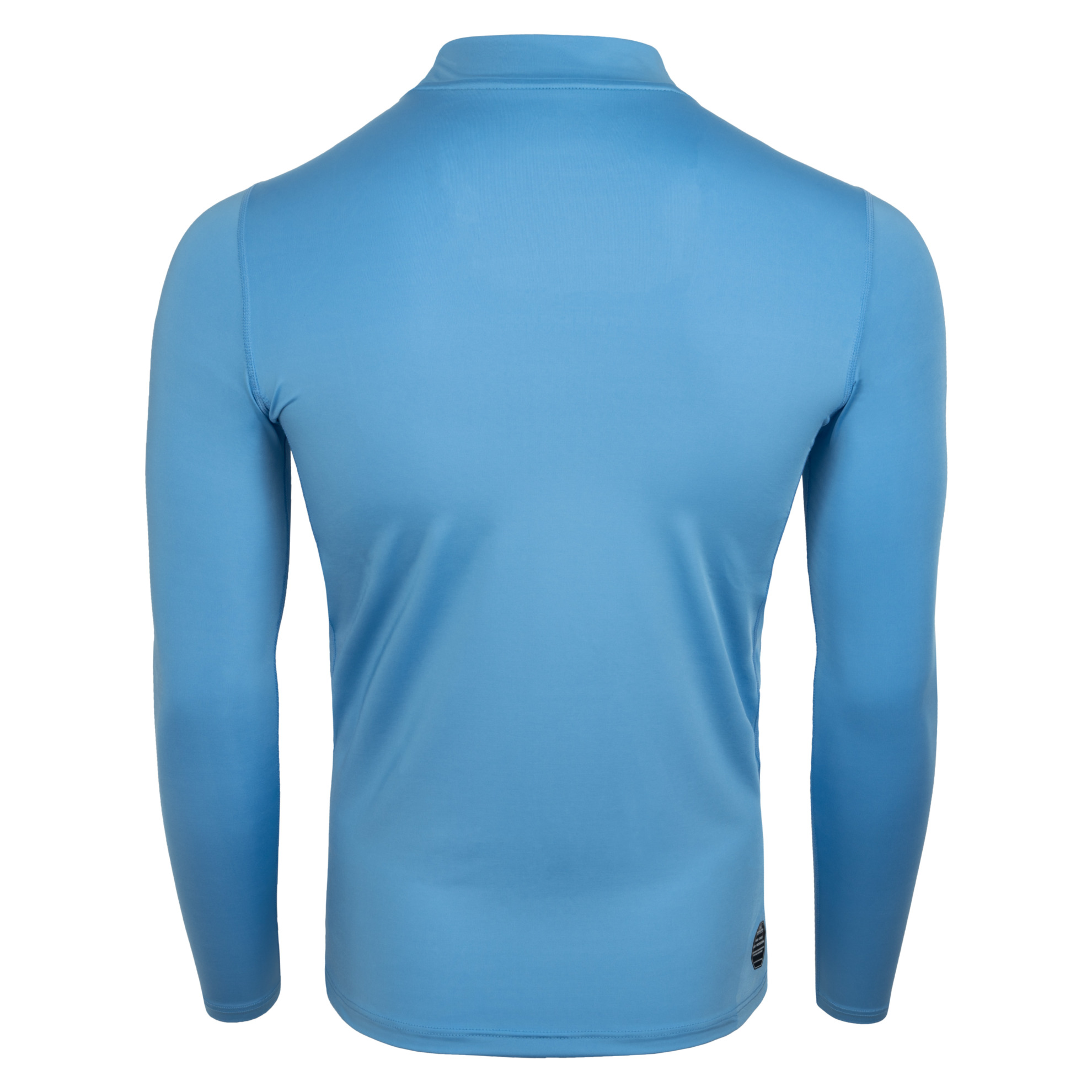 FFX Langarm Kompressions Sport Shirt Extreme Power by FEFLOGX Sportswear. Extrem hochwertig, super bequem & erstklassige Passform für High Performance, Sport Sweatshirt, Sweatshirt, Sport Oberteil, Longsleeve Shirt, Sport Shirt, Sportshirt langarm, Rashguard, langarm Rashguard, Sportshirt langärmlig, langarm Rashguard, Farben: blau, schwarz, weiß & grün, hintere Ansicht des blauen langarm Kompressionsshirt. FFX Langarm Kompressions Sport Shirt Extreme Power