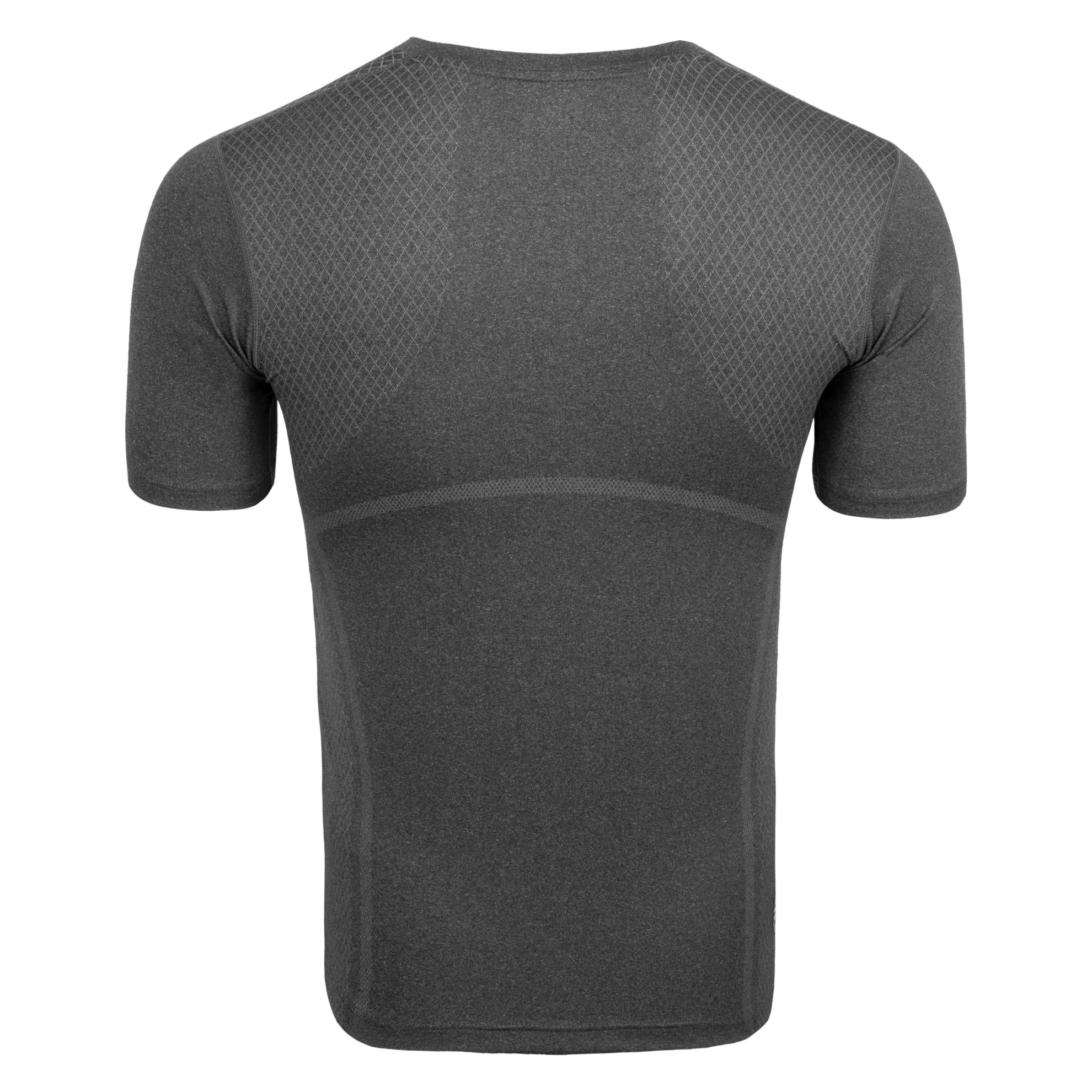 FFX Performance Compression Rashguard Suplex by FEFLOGX Sportswear, super komfortabel & mega Top stylisches Design, High-Performance Sportshirt, Rashguard, Gym Shirt, MMA Shirt, Kompressionsshirt, Shirt Kompression, Cormpression Shirt, Funktionsshirt, stretchiges Fighting Fitness Shirt Farben: schwarz, grau, hintere Ansicht des grauen Rashguards. FFX High Performance Compression Rashguard Suplex