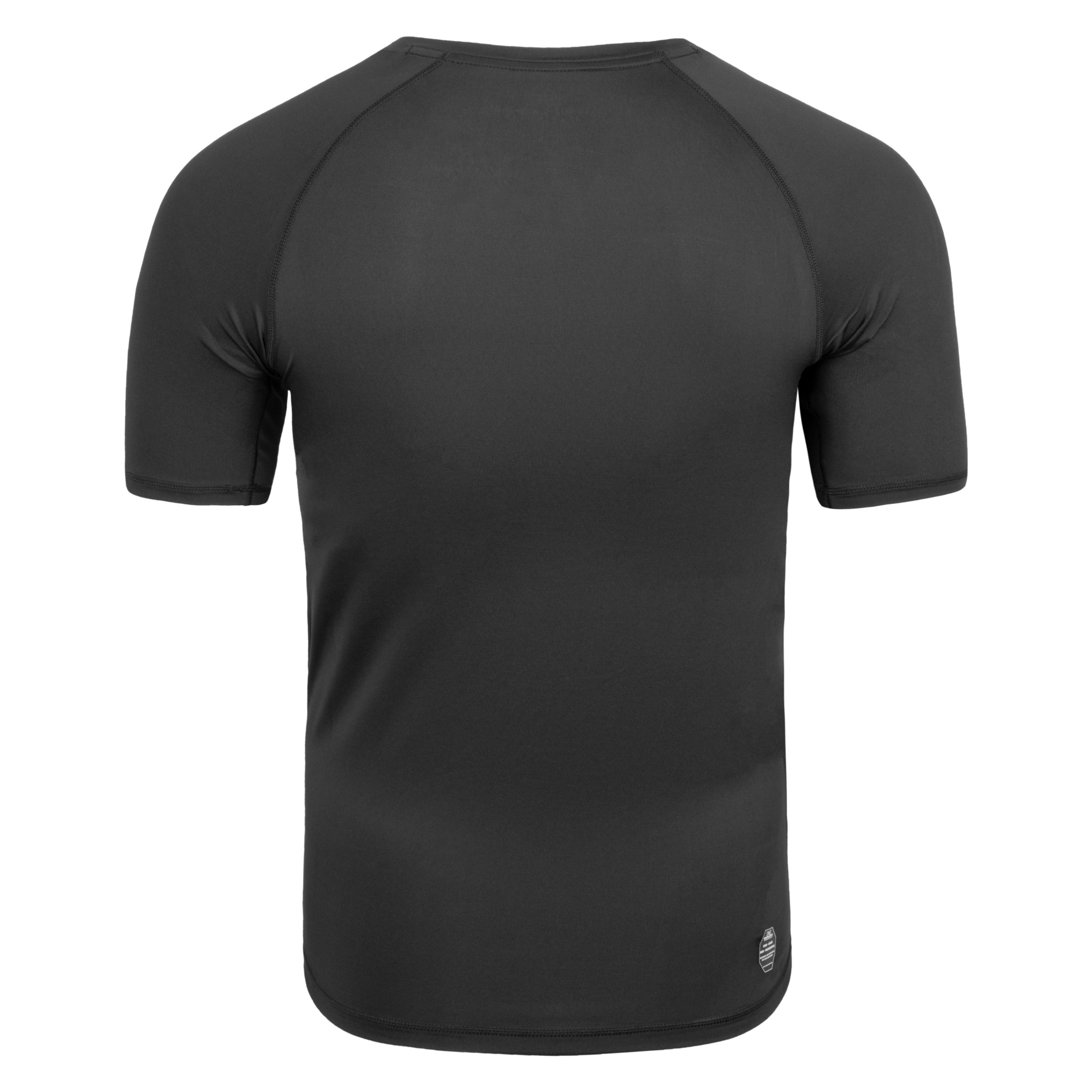 FFX Kompressionsshirt Strike Fighter by FEFLOGX Sportswear, super komfortabel, Performance Passform & Top stylisches Design, Rashguard, MMA Shirt, Ringer Shirt, Kampfsport Shirt, BJJ Shirt, Funktionsshirt, Trainingsshirt, Sportshirt, Sport Shirt, Fight Shirt, MMA Rashguard, Kompressionsshirt Herren, Farben: schwarz, hintere Ansicht des schwarzen Sportshirts. FFX Kompressionsshirt Strike Fighter