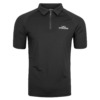 FFX Performance Poloshirt Excellent Athletics by FEFLOGX Sportswear, elegantes Polo Shirt, stilvolles Poloshirt, super bequemes Polo T Shirt, High Performance Sport Polo Shirt, Poloshirt Herren, Farben: schwarz, grün, blau, Vorderseite schwarzes Sport Poloshirt. FFX Kurze Sporthose Shorts Maximum Control