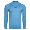 FFX Langarm Kompressions Sport Shirt Extreme Power by FEFLOGX Sportswear. Extrem hochwertig, super bequem & erstklassige Passform für High Performance, Sport Sweatshirt, Sweatshirt, Sport Oberteil, Longsleeve Shirt, Sport Shirt, Sportshirt langarm, Rashguard, langarm Rashguard, Sportshirt langärmlig, langarm Rashguard, Farben: blau, schwarz, weiß & grün, vordere Ansicht des blauen langarm Kompressionsshirt. FFX Langarm Funktions Sportshirt Precise Fit