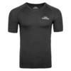 FFX Kompressionsshirt Strike Fighter by FEFLOGX Sportswear, super komfortabel, Performance Passform & Top stylisches Design, Rashguard, MMA Shirt, Ringer Shirt, Kampfsport Shirt, BJJ Shirt, Funktionsshirt, Trainingsshirt, Sportshirt, Sport Shirt, Fight Shirt, MMA Rashguard, Kompressionsshirt Herren, Farben: schwarz, vordere Ansicht des schwarzen Sportshirts. FFX Compression Rashguard Precise Control
