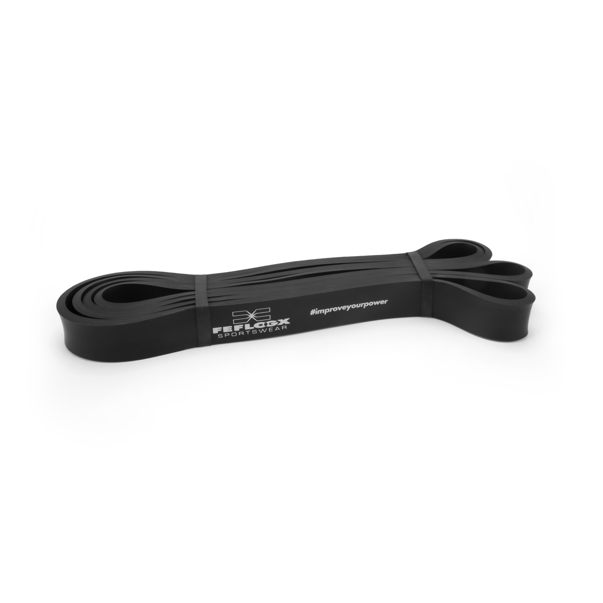 FFX Große Profi Widerstands Fitnessbänder High Performance by FEFLOGX Sportswear. Gummibänder Sport einzeln oder in 4er- & 5er-Packs, Sport Widerstandsbänder in 4 verschiedenen Stärken und Farben. Resistance-Bands, Gummiband Sport, Fitnessbänder Set für Training, auch perfekt als Klimmzughilfe, schwarzes, mittel starkes Loop Band, mit extrem hochwertigem Netzbeutel. FFX Große Profi Widerstands Fitnessbänder High Performance