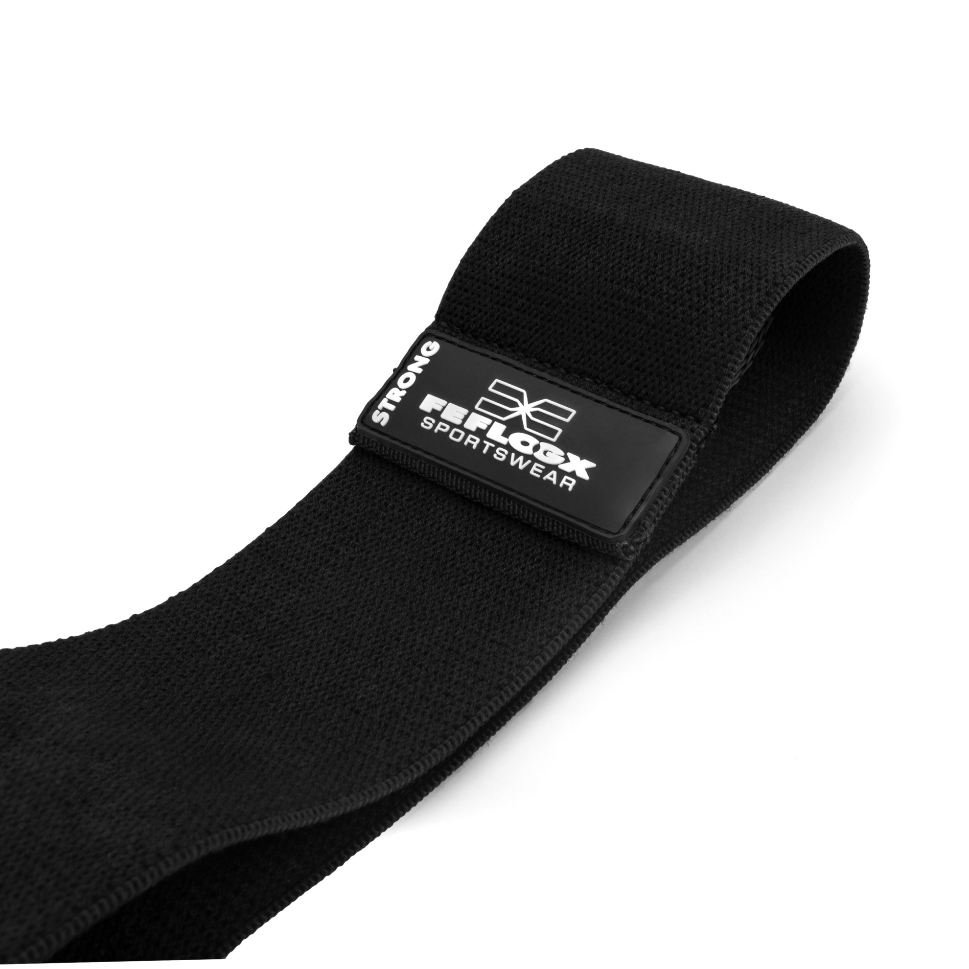 Erstklassige FFX Profi Stoff Widerstandsbänder Sport High Performance by FEFLOGX Sportswear, extrem hochwertige Gummibänder Sport, Resistance Bands, Fitnessbänder, Fitness Bänder, Booty Bands, Sport Hüftbänder mit High-Grade Silicon-Rubber-Patch & einem qualitativ sehr hochwertigen Netzbeutel zur ordentlichen Aufbewahrung, 3 verschiedene Stärken (Strong, Medium, Light), hier Black - strong (2). FFX Profi Stoff Widerstandsbänder Sport High Performance