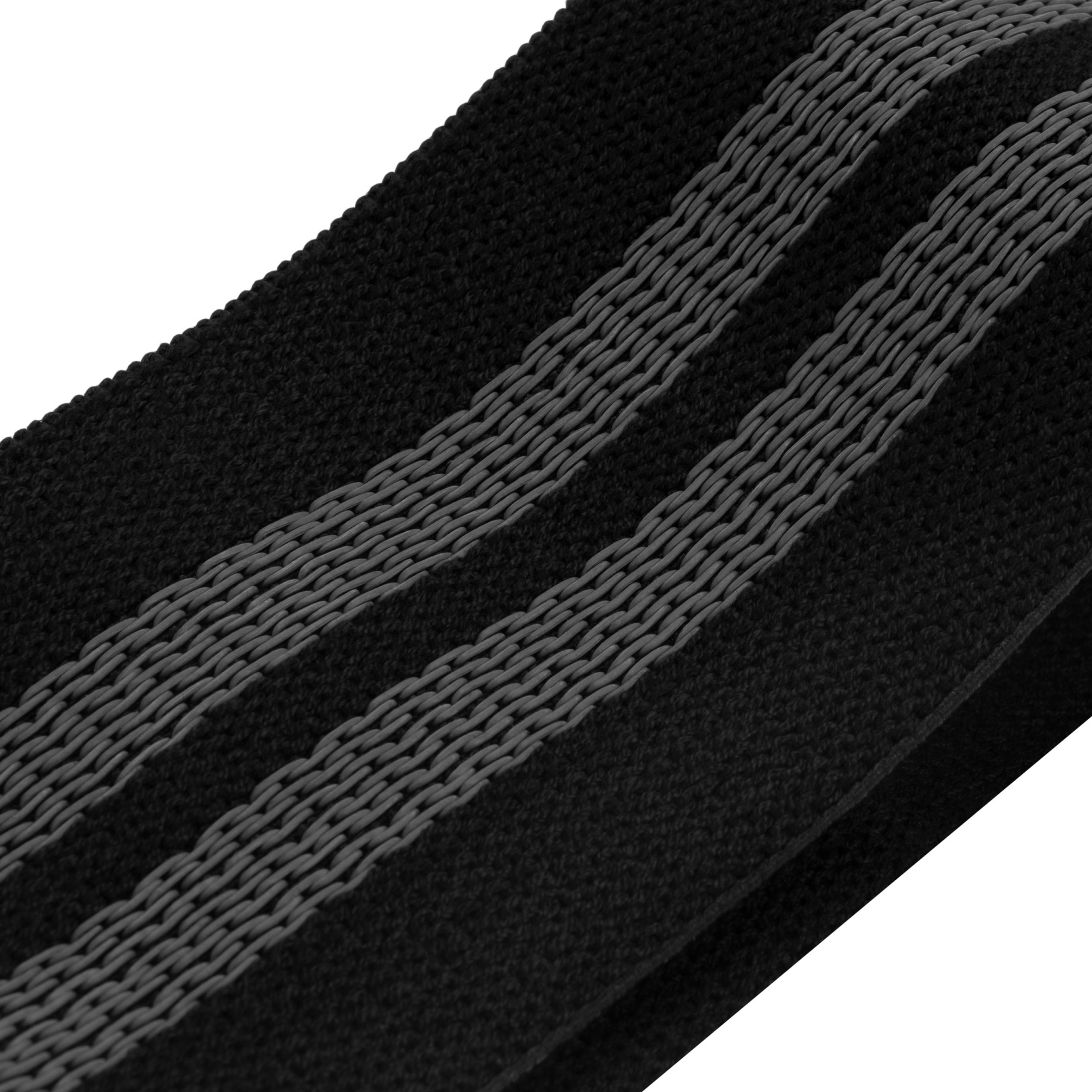 Erstklassige FFX Profi Stoff Widerstandsbänder Sport High Performance by FEFLOGX Sportswear, extrem hochwertige Gummibänder Sport, Resistance Bands, Fitnessbänder, Fitness Bänder, Booty Bands, Sport Hüftbänder mit High-Grade Silicon-Rubber-Patch & einem qualitativ sehr hochwertigen Netzbeutel zur ordentlichen Aufbewahrung, 3 verschiedene Stärken (Strong, Medium, Light), hier Black - strong (3). FFX Profi Stoff Widerstandsbänder Sport High Performance