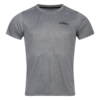 FFX Sport Shirt Total Power von FEFLOGX in schwarz & grau, Sport T Shirt, Sport Oberteil, Funktionsshirt, Mesh Shirt, Sportshirt, Trainingsshirt, vordere Ansicht des grauen Shirts. FFX Stretch Sportshirt Fighting Force