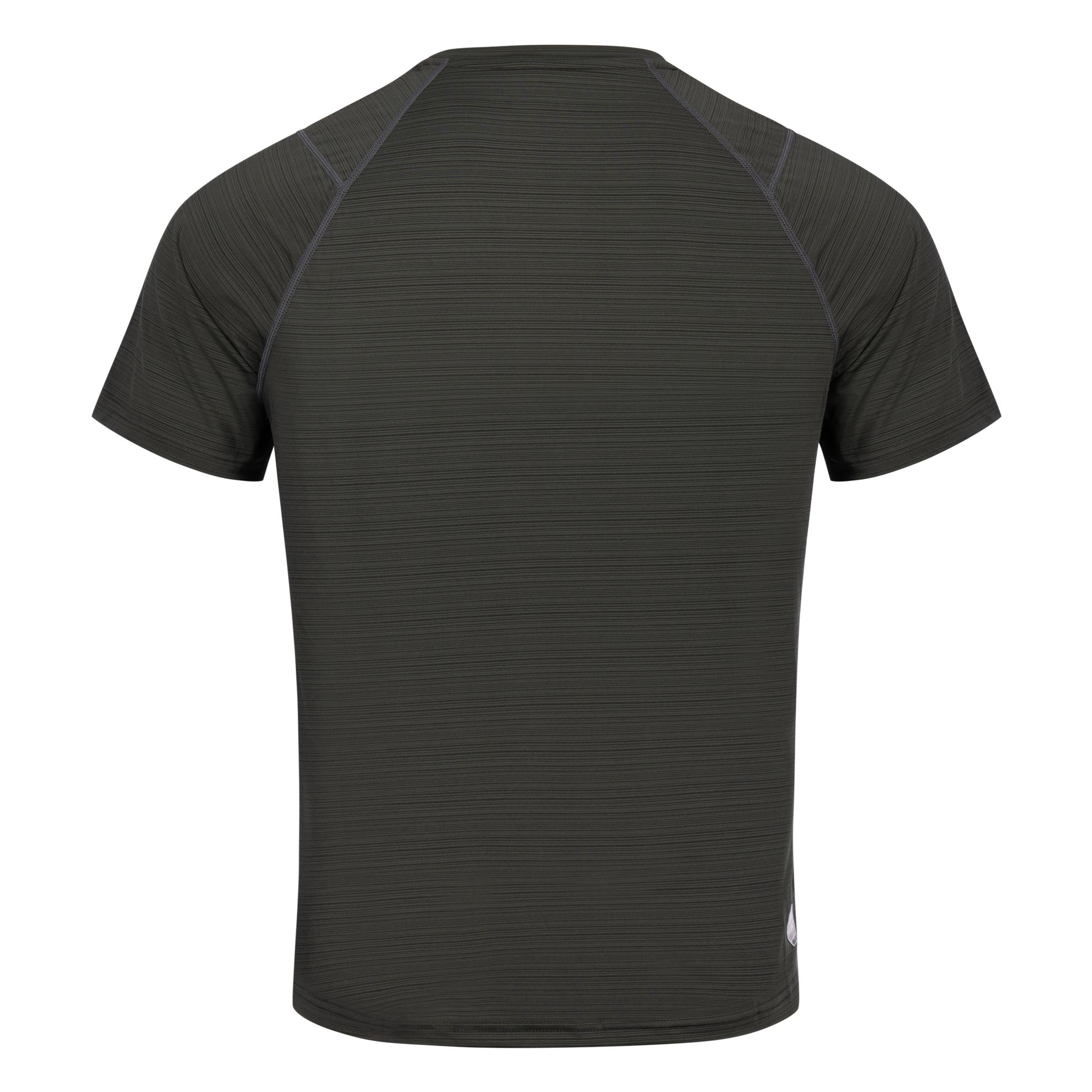 FFX Stretch Sportshirt Fighting Force by FEFLOGX Sportswear, super komfortabel & mega Top stylisches Design, Sport Shirt, Laufshirt, Gym Shirt, MMA Shirt, Rashguard, sretchiges Fighting Fitness Shirt Farben: schwarz, grau, blau, rot, hintere Ansicht des grauen stretch Sportshirts (1). FFX Stretch Sportshirt Fighting Force