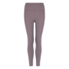 FFX Damen Fitness Leggings Classy Dominance mit Taschen by FEFLOGX Sportswear, super stylische Damen Sport Tights, se*y Lauftights Damen, Sportleggings Damen, Damen Sport Leggings mit Handytasche, super bequem, komplett blickdichte Damen Leggings mit Tasche, Fitness Leggings Damen, Yoga Hose Damen, Farben: Rosa/lila & schwarz, vordere Ansicht der rosa Damen Sporthose. FFX Performance Shape Damen Sports Set Comfort Fit