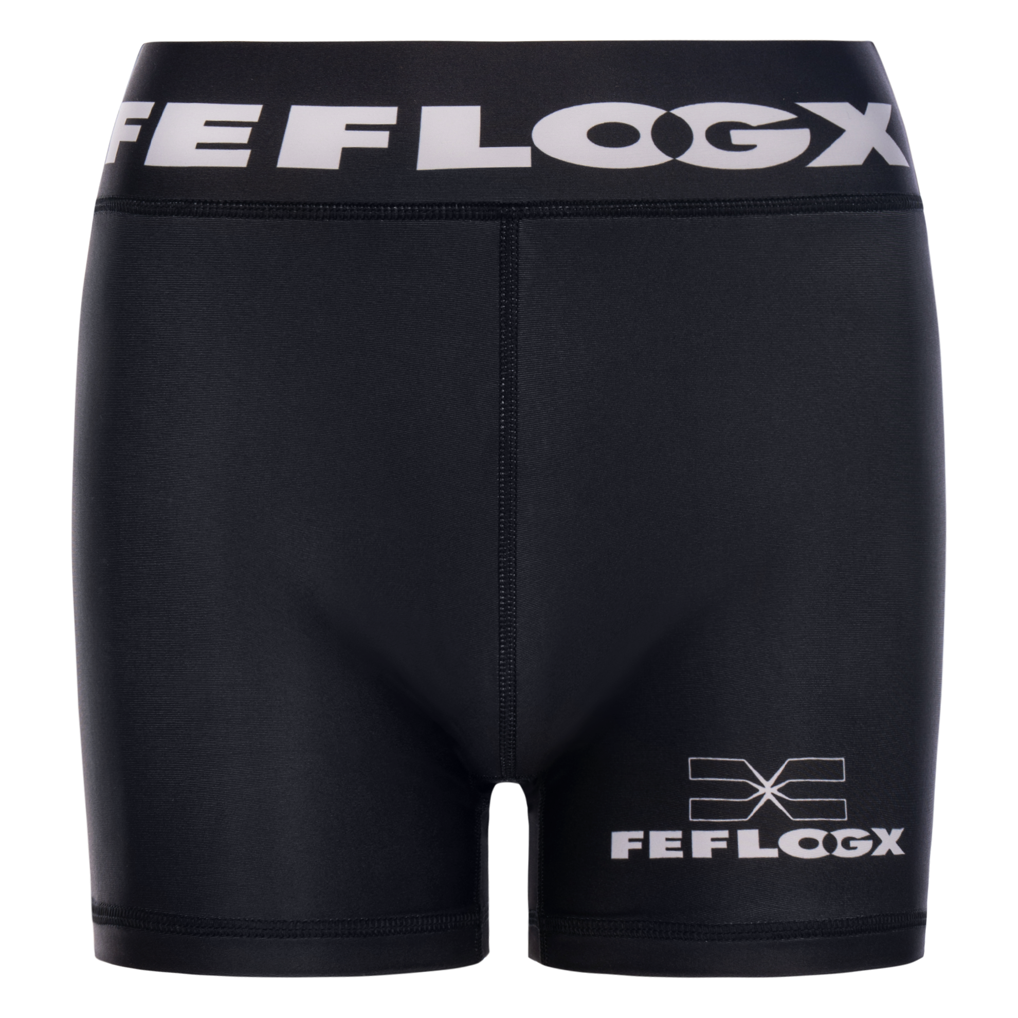 FFX Kurze Damen Tights Performance Move (kürzer) by FEFLOGX Sportswear, elegante Damen Tight Shorts, Sport Shorts, Damen Shorts, kurze Damen Leggings, kurze Sport Leggings, Compression Tights, Compression Shorts, kurze Damen Radlerhose, Damen Biker Shirts, kurze Damen Tights, vordere Ansicht der Yoga Shorts. FFX Kurze Damen Tights Performance Move (kürzer)