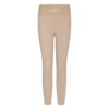 FFX Seamless Damen Leggings Brilliant Fitness by FEFLOGX Sportswear, super stylische Damen Sport Tights, se*y Lauftights Damen, Sportleggings Damen, Damen Sport Leggings seamless, super bequem, komplett blickdichte Damen Leggings, Fitness Leggings Damen, Yoga Hose Damen, Farben: Sandfarben, vordere Ansicht der sandfarbenen Damen Sporthose. FFX Damen Sport Set Excellence Fit