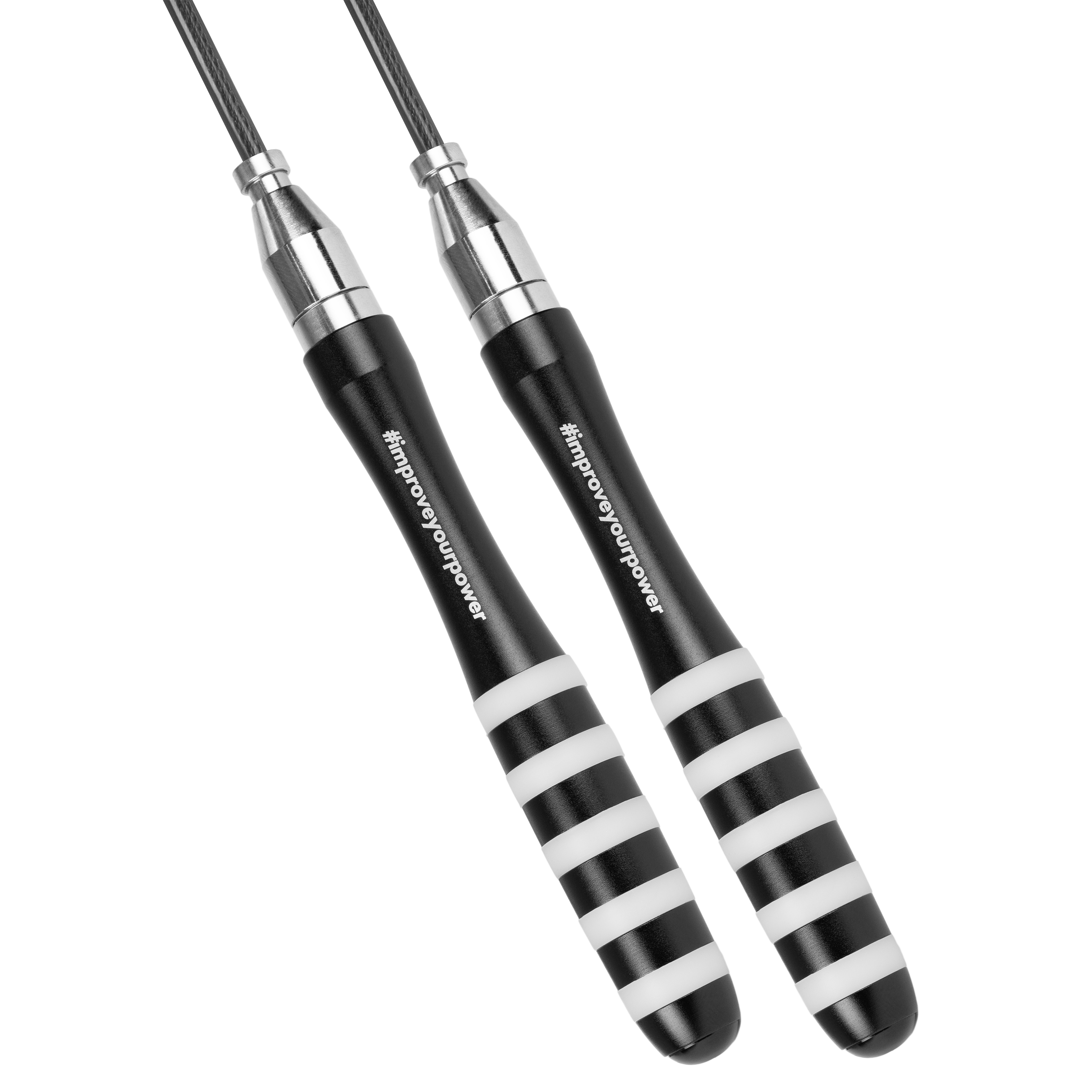 FFX Superior Springseil Pro Performance by FEFLOGX, 1 SEIL GRATIS. 3m Länge & Größenverstellbar. Hochwertigstes & professionelles Rope Skipping Seil. Seilspringen auf höchstem Niveau für eine exzellente Performance, Springseile, Sport Springseil Fitness, Springseil, Erwachsene & Kinder, Box-Springseil, MMA, Kampfsport, Kickboxen, Yoga & in jeder anderen Sportart optimal einsetzbar. Skipping Rope by FFX mit Kugellager & Dreh-Verschluss zum einfachen Einstellen der Länge, Komplett Ansicht der Griffe. FFX Superior Springseil Pro Performance